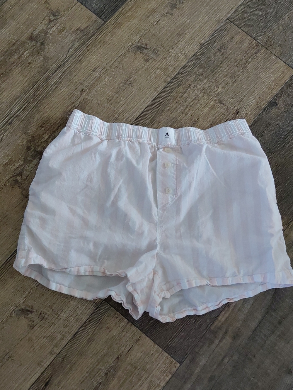 Anthropologie Striped Cotton Sleep Lounge Shorts